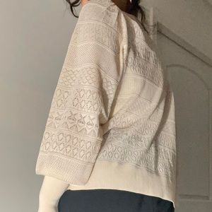 Baby pink oversized lace cardigan